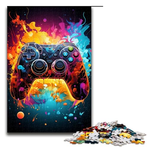 Puzzle für Erwachsene farbenfrohe Psychedelia mit Neongriffen 1000 Teile Holzpuzzle für Erwachsene und Kinder ab 14 Jahren Lernspielzeug 75 x 50 cm von zouxangzz