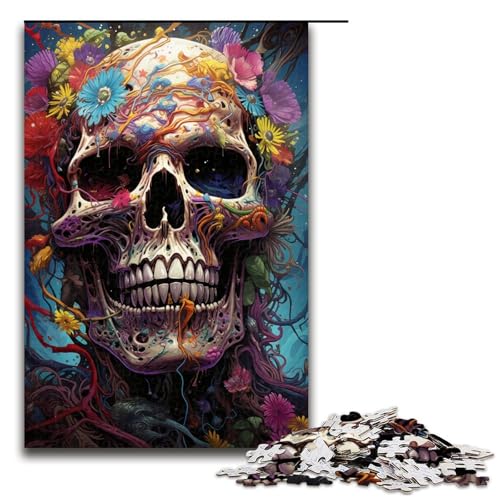 Puzzle für Erwachsene farbenfrohe Psychedelia mit bösen Skeletten 1000 Teile Holzpuzzle für Erwachsene und Kinder ab 14 Jahren 75 x 50 cm Puzzle für Erwachsene farbenfrohe Psychedelia mit bösen Skeletten 1000 Teile Holzpuzzle für Erwachsene und Kinder ab 14 Jahren 75 x 50 cm von zouxangzz
