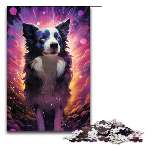 Puzzle für Erwachsene farbenfroher Psychedelischer Border Collie1 1000 teiliges Holzpuzzle für Kinder ab 14 Jahren Lernspielzeug 75 x 50 cm Puzzle für Erwachsene farbenfroher Psychedelischer Border Collie1 1000 teiliges Holzpuzzle für Kinder ab 14 Jahren Lernspielzeug 75 x 50 cm von zouxangzz