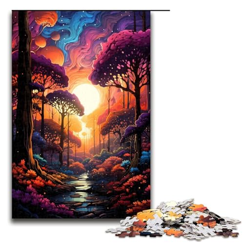 Puzzle für Erwachsene farbenfroher Psychedelischer Fantasiewald 1000 Teile tolles Geschenk geeignet für Teenager ab 14 Jahren 75 x 50 cm Puzzle für Erwachsene farbenfroher Psychedelischer Fantasiewald 1000 Teile tolles Geschenk geeignet für Teenager ab 14 Jahren 75 x 50 cm von zouxangzz