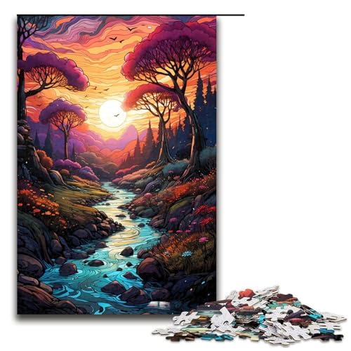 Puzzle für Erwachsene farbenfroher Psychedelischer Fantasiewald 1000 teiliges Holzpuzzle für Kinder ab 14 Jahren Heimdekoration 75 x 50 cm Puzzle für Erwachsene farbenfroher Psychedelischer Fantasiewald 1000 teiliges Holzpuzzle für Kinder ab 14 Jahren Heimdekoration 75 x 50 cm von zouxangzz