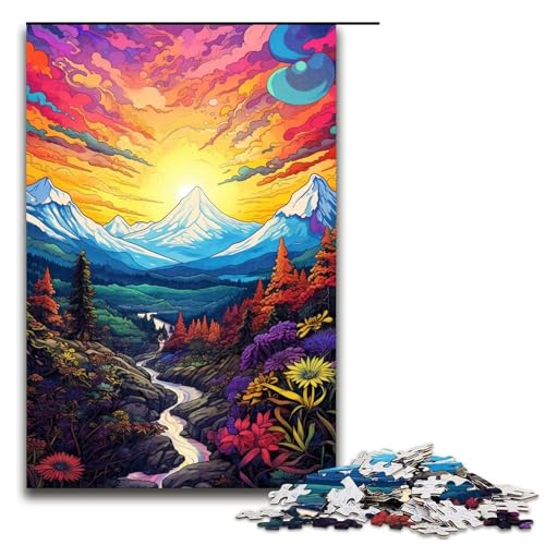Puzzle für Erwachsene farbenfrohes Gemälde Sonnenuntergangslandschaft 1000 Teile Holzpuzzle für Erwachsene und Kinder ab 12 Jahren Lernspielzeug 75 x 50 cm Puzzle für Erwachsene farbenfrohes Gemälde Sonnenuntergangslandschaft 1000 Teile Holzpuzzle für Erwachsene und Kinder ab 12 Jahren Lernspielzeug 75 x 50 cm von zouxangzz
