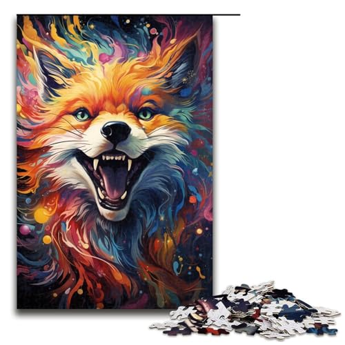 Puzzle für Erwachsene farbenfrohes Gemälde schöner Fuchs 1000 teiliges Holzpuzzle für Kinder ab 12 Jahren Lernspielzeug 75 x 50 cm Puzzle für Erwachsene farbenfrohes Gemälde schöner Fuchs 1000 teiliges Holzpuzzle für Kinder ab 12 Jahren Lernspielzeug 75 x 50 cm von zouxangzz