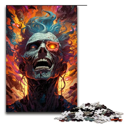 Puzzle für Erwachsene farbenfrohes Psychedelia of Mutants 1000 teiliges Holzpuzzle für Kinder ab 14 Jahren Heimdekoration 75 x 50 cm von zouxangzz