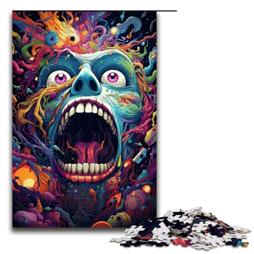Puzzle für Erwachsene farbenfrohes psychedelisches Holzpuzzle mit 1000 Teilen für Kinder ab 14 Jahren Lernspielzeug 75 x 50 cm Puzzle für Erwachsene farbenfrohes psychedelisches Holzpuzzle mit 1000 Teilen für Kinder ab 14 Jahren Lernspielzeug 75 x 50 cm von zouxangzz