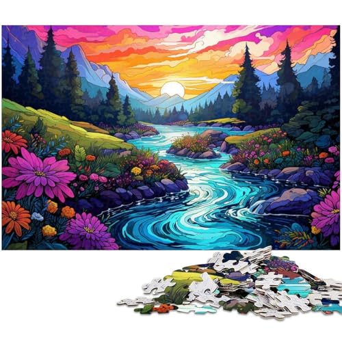 Puzzle für Erwachsene mit 1000 Teilen „Beautiful Creek Spaß für die ganze Familie Spaß bei Aktivitäten zu Hause Geburtstagsgeschenk Reisegeschenk 1000 Teile (75 x 50 cm) von zouxangzz