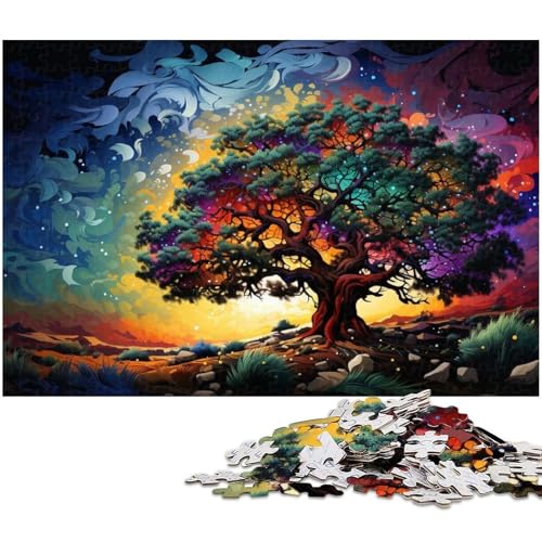 Puzzle für Erwachsene mit 1000 Teilen Baummalerei unmögliches Puzzle für Jugendliche ab 14 Jahren 1000 Teile (38 x 26 cm) von zouxangzz