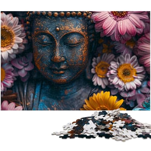 Puzzle für Erwachsene mit 1000 Teilen Buddha Unmögliches Puzzle für Jugendliche ab 14 Jahren (Größe 75 x 50 cm) von zouxangzz