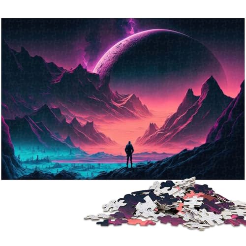 Puzzle für Erwachsene mit 1000 Teilen Electro Chromatic Dreams Präzisionsschnitt Puzzle Kunstwerk Geschenk für Teenager ab 14 Jahren (Größe 75 x 50 cm) von zouxangzz