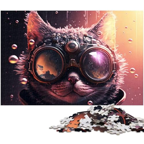 Puzzle für Erwachsene mit 1000 Teilen Fantasie Haustierkatze unmögliches Puzzle für Jugendliche ab 14 Jahren 1000 Teile (75 x 50 cm) von zouxangzz
