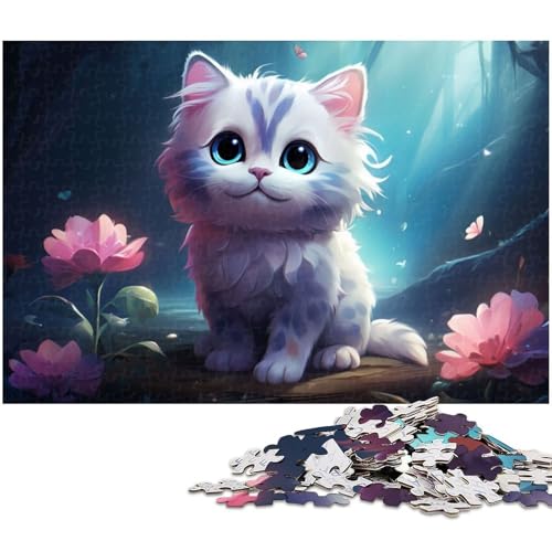 Puzzle für Erwachsene mit 1000 Teilen Fantasie Haustierkatze unmögliches Puzzle für Jugendliche ab 14 Jahren 1000 Teile (75 x 50 cm) von zouxangzz
