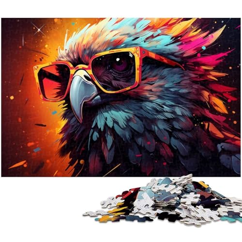 Puzzle für Erwachsene mit 1000 Teilen Fantasie bunter Papagei pädagogische Herausforderung Stressabbau schwierige Herausforderung 1000 Teile (75 x 50 cm) von zouxangzz