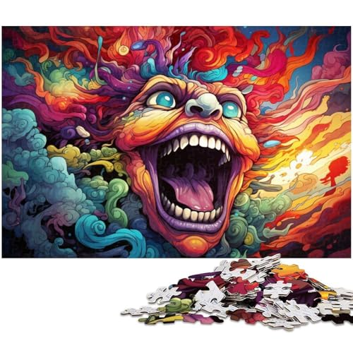 Puzzle für Erwachsene mit 1000 Teilen Fantasie buntes Monster Puzzle Spaß für die ganze Familie Aktivitäten für zu Hause Geburtstagsgeschenk Reisegeschenke 1000 Teile (75 x 50 cm) von zouxangzz