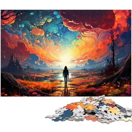 Puzzle für Erwachsene mit 1000 Teilen Fantasielandschaft Spaß für die ganze Familie mit passendem Poster und Quizblatt 1000 Teile (38 x 26 cm) von zouxangzz