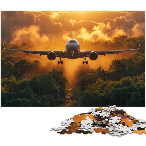 Puzzle für Erwachsene mit 1000 Teilen Farbflugzeug Unmögliches Puzzle für Jugendliche ab 14 Jahren (Größe 38 x 26 cm) von zouxangzz