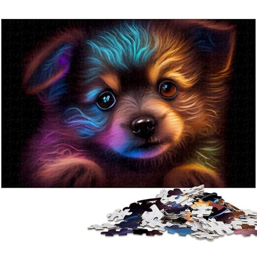 Puzzle für Erwachsene mit 1000 Teilen Haustierpudel Unmögliches Puzzle für Teenager ab 14 Jahren (Größe 75 x 50 cm) von zouxangzz