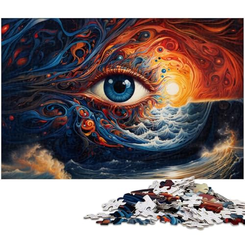 Puzzle für Erwachsene mit 1000 Teilen Psychedelischer Klavierspieler pädagogische Herausforderung Stressabbau schwierige Herausforderung (Größe 38 x 26 cm) von zouxangzz