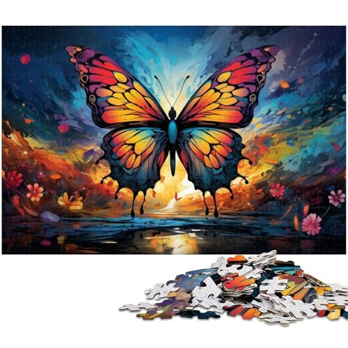 Puzzle für Erwachsene mit 1000 Teilen Schmetterling unmögliches Puzzle für Jugendliche ab 14 Jahren 1000 Teile (75 x 50 cm) von zouxangzz