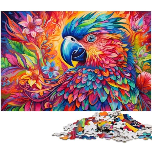 Puzzle für Erwachsene mit 1000 Teilen Tiere Vögel Papageien Unmögliches Puzzle für Teenager ab 14 Jahren (Größe 38 x 26 cm) von zouxangzz