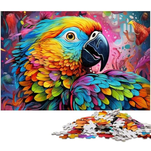 Puzzle für Erwachsene mit 1000 Teilen Tiere Vögel Papageien schwieriges Puzzle tolle Geschenke und Spielzeuge für Teenager ab 14 Jahren (Größe 75 x 50 cm) von zouxangzz