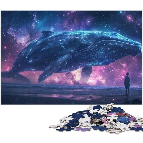 Puzzle für Erwachsene mit 1000 Teilen Wal Unmögliches Puzzle für Teenager ab 14 Jahren (Größe 75 x 50 cm) von zouxangzz
