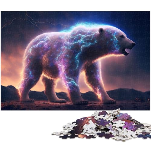 Puzzle für Erwachsene mit 1000 Teilen Wilder Braunbär schwieriges Puzzle tolle Geschenke und Spielzeuge für Teenager ab 14 Jahren 1000 Teile (75 x 50 cm) von zouxangzz