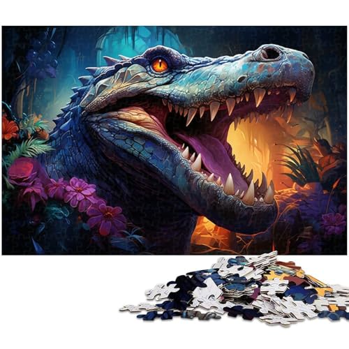 Puzzle für Erwachsene mit 1000 Teilen amerikanisches Krokodil unmögliches Puzzle für Jugendliche ab 14 Jahren 1000 Teile (75 x 50 cm) von zouxangzz