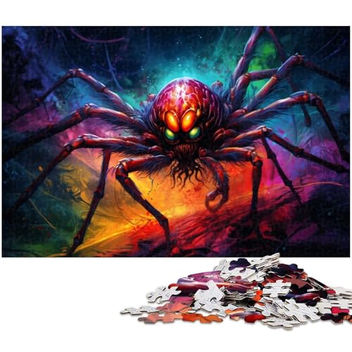 Puzzle für Erwachsene mit 1000 Teilen buntes Spinnen Puzzle Kunstwerk Geburtstagsgeschenk Wandkunst 1000 Teile (75 x 50 cm) von zouxangzz