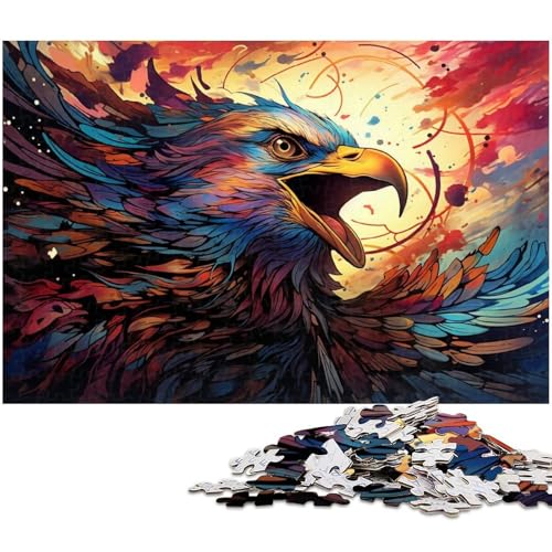Puzzle für Erwachsene mit 1000 Teilen buntes Vogel Puzzle Kunstwerk Geburtstagsgeschenk Wandkunst 1000 Teile (38 x 26 cm) von zouxangzz