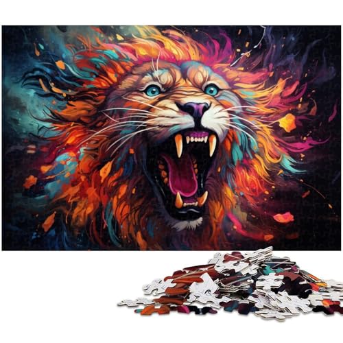 Puzzle für Erwachsene mit 1000 Teilen farbenfrohe Fantasie Löwenkunst schwieriges Puzzle tolle Geschenke und Spielzeuge für Teenager ab 14 Jahren 1000 Teile (75 x 50 cm) von zouxangzz