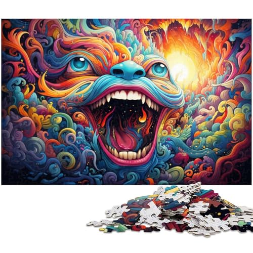 Puzzle für Erwachsene mit 1000 Teilen farbenfrohe Psychedelia Psychedelischer Monster Puzzlespaß für die ganze Familie Spaß bei Aktivitäten zu Hause Reisegeschenk 1000 Teile (75 x 50 cm) von zouxangzz