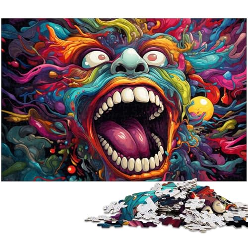 Puzzle für Erwachsene mit 1000 Teilen farbenfrohe Psychedelia Psychedelischer Monster Puzzlespaß für die ganze Familie Spaß bei Aktivitäten zu Hause Reisegeschenk 1000 Teile (75 x 50 cm) von zouxangzz