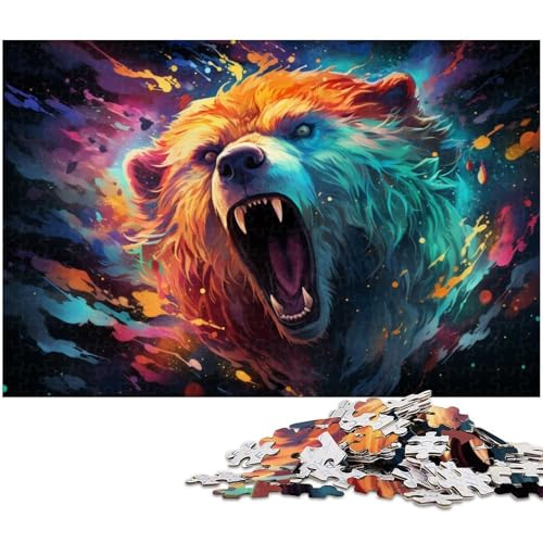 Puzzle für Erwachsene mit 1000 Teilen farbenfroher Fantasie Eisbär präzise geschnittenes Puzzle Kunstwerk Geschenk für Teenager ab 14 Jahren 1000 Teile (75 x 50 cm) von zouxangzz
