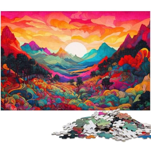 Puzzle für Erwachsene mit 1000 Teilen psychedelisches Unmögliches Puzzle für Jugendliche ab 14 Jahren (Größe 75 x 50 cm) von zouxangzz