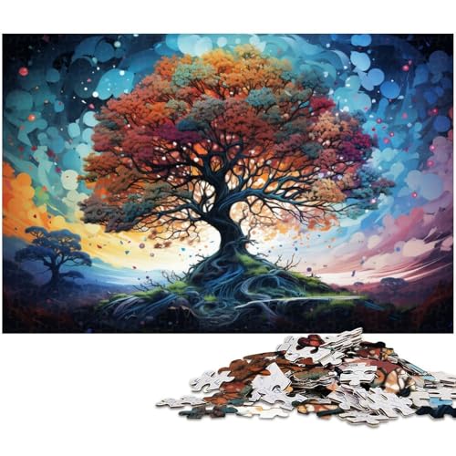 Puzzle für Erwachsene mit 1000 Teilen seltsamer bunter Zauberbaum pädagogische Herausforderung Stressabbau schwierige Herausforderung 1000 Teile (75 x 50 cm) von zouxangzz