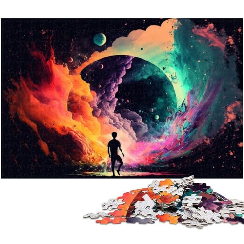 Puzzle mit 1000 Teilen buntes Explosionspuzzle für Erwachsene Papierpuzzle Spielzeug Wanddekoration (Größe 38 x 26 cm) von zouxangzz
