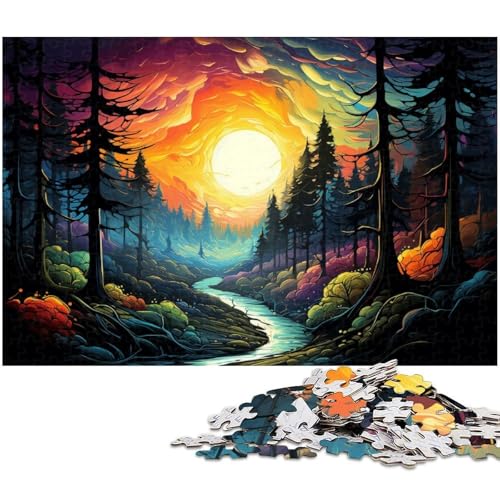 Puzzle mit 1000 Teilen für Erwachsene Farbillustration des Bialowieza Waldes Puzzle praktisches Spiel ideal für Teenager ab 14 Jahren 1000 Teile (75 x 50 cm) von zouxangzz