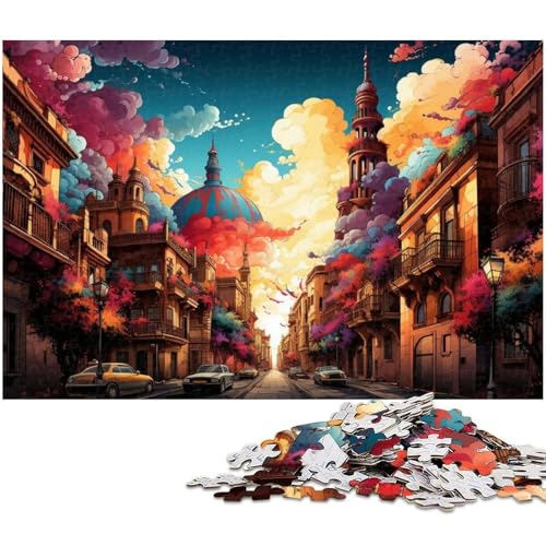 Puzzle mit 1000 Teilen für Erwachsene Farbillustration von Sevilla Puzzle Lernspiele Weihnachts und Geburtstagsgeschenke für Teenager ab 14 Jahren 1000 PCS (38 x 26 cm) von zouxangzz