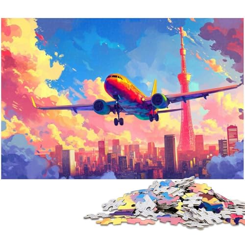 Puzzle mit 1000 Teilen für Erwachsene Fliegende Flugzeuge Lernspiele Weihnachts und Geburtstagsgeschenke für Teenager ab 14 Jahren (Größe 38 x 26 cm) von zouxangzz