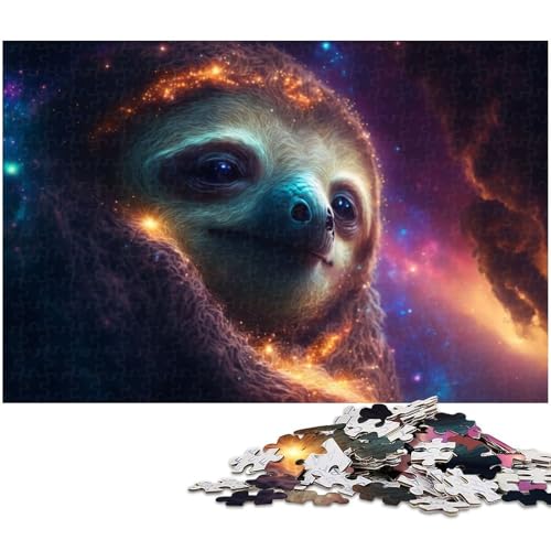 Puzzle mit 1000 Teilen für Erwachsene Geistertier Faultier Puzzle Lernspiele Weihnachts und Geburtstagsgeschenke für Teenager ab 14 Jahren (Größe 38 x 26 cm) von zouxangzz