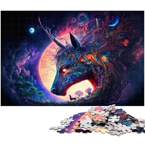 Puzzle mit 1000 Teilen für Erwachsene Geistertiere Lernspiele Weihnachts und Geburtstagsgeschenke für Teenager ab 14 Jahren (Größe 38 x 26 cm) von zouxangzz