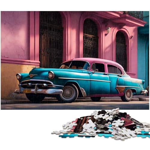 Puzzle mit 1000 Teilen für Erwachsene Oldtimer Puzzle Lernspiele Weihnachts und Geburtstagsgeschenke für Teenager ab 14 Jahren (Größe 38 x 26 cm) von zouxangzz
