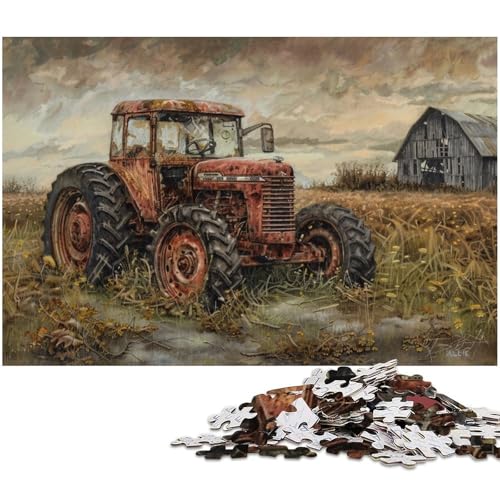 Puzzle mit 1000 Teilen für Erwachsene Traktor Puzzle Lernspiele Weihnachts und Geburtstagsgeschenke für Teenager ab 14 Jahren (Größe 75 x 50 cm) von zouxangzz