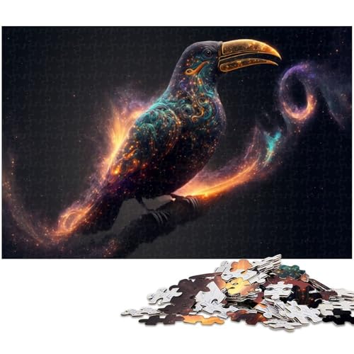 Puzzle mit 1000 Teilen für Erwachsene Tukan Puzzle Lernspiele Weihnachts und Geburtstagsgeschenke für Teenager ab 14 Jahren (Größe 38 x 26 cm) von zouxangzz