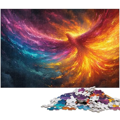 Puzzle mit 1000 Teilen für Erwachsene Vogel Phönix Lernspiele Weihnachts und Geburtstagsgeschenke für Teenager ab 14 Jahren (Größe 75 x 50 cm) von zouxangzz