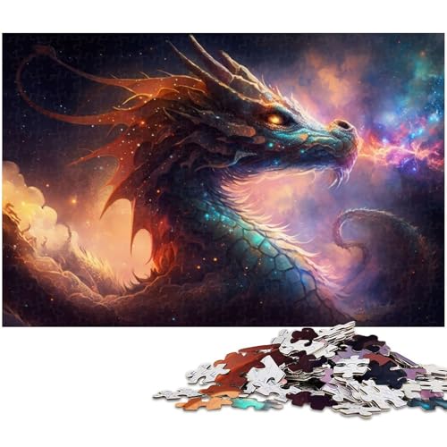 Puzzle mit 1000 Teilen für Erwachsene Weltraumdrache Lernspiele Weihnachts und Geburtstagsgeschenke für Teenager ab 14 Jahren (Größe 38 x 26 cm) von zouxangzz