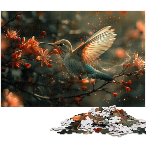 Puzzle mit 1000 Teilen für Erwachsene buntes Kolibri Puzzle Lernspiele Weihnachts und Geburtstagsgeschenke für Teenager ab 14 Jahren (Größe 38 x 26 cm) von zouxangzz