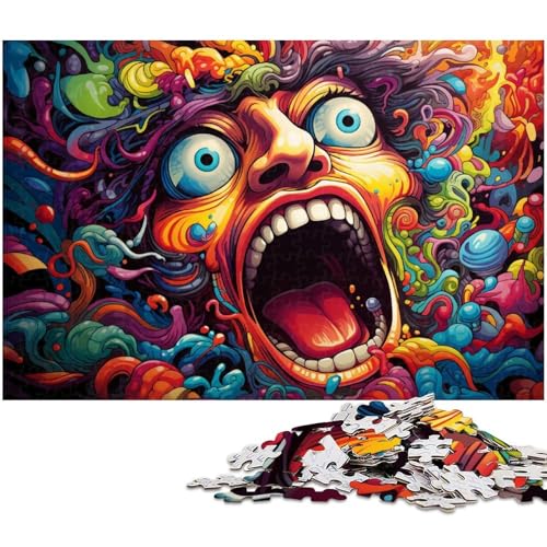 Puzzle mit 1000 Teilen für Erwachsene erstaunlich farbenfrohes psychedelisches Puzzle Lernspiele Weihnachts und Geburtstagsgeschenke für Teenager ab 14 Jahren 1000 Teile (75 x 50 cm) von zouxangzz