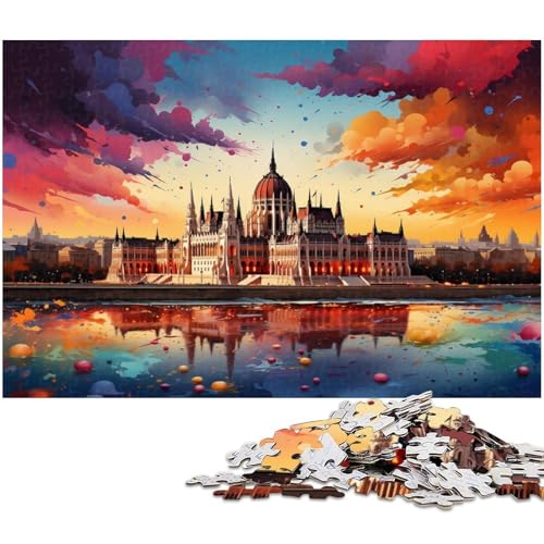 Puzzle mit 1000 Teilen für Erwachsene farbenfrohe Illustration von Budapest Lernspiele Weihnachts und Geburtstagsgeschenke für Teenager ab 14 Jahren 1000 Teile (38 x 26 cm) von zouxangzz