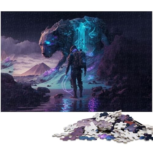 Puzzle mit 1000 Teilen für Erwachsene futuristisches Catamount Puzzle Lernspiele Weihnachts und Geburtstagsgeschenke für Teenager ab 14 Jahren (Größe 38 x 26 cm) von zouxangzz